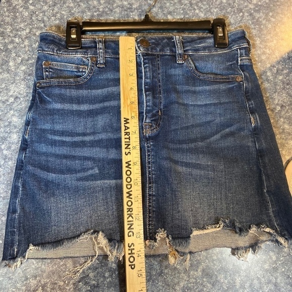 American Eagle Women's‎ Next Level Stretch Denim Skirt|Hi-Rise Mini|Size 8 - Picture 3 of 9